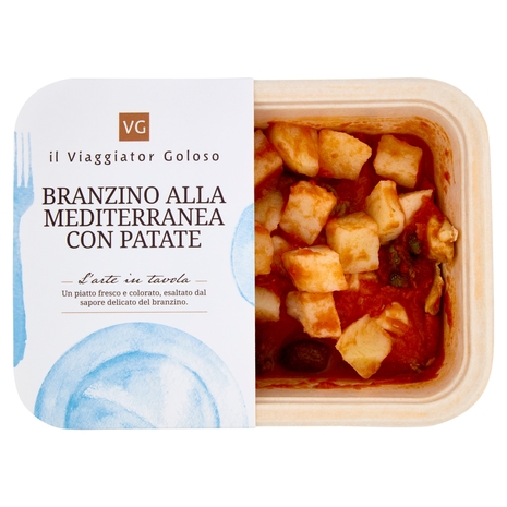 Branzino alla Mediterranea con Patate il Viaggiator Goloso